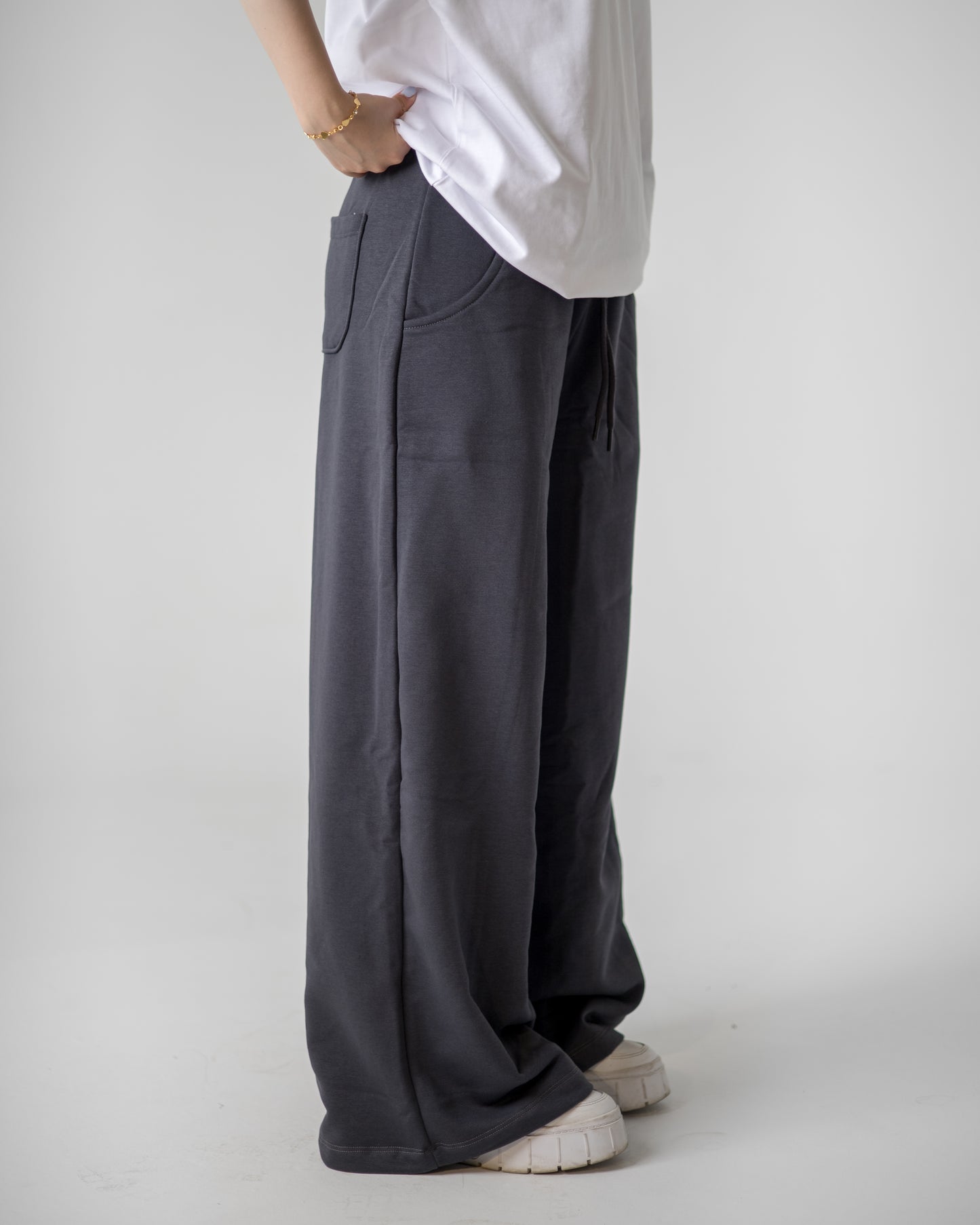 Extra Wide Leg Sweatpants (Charcoal)